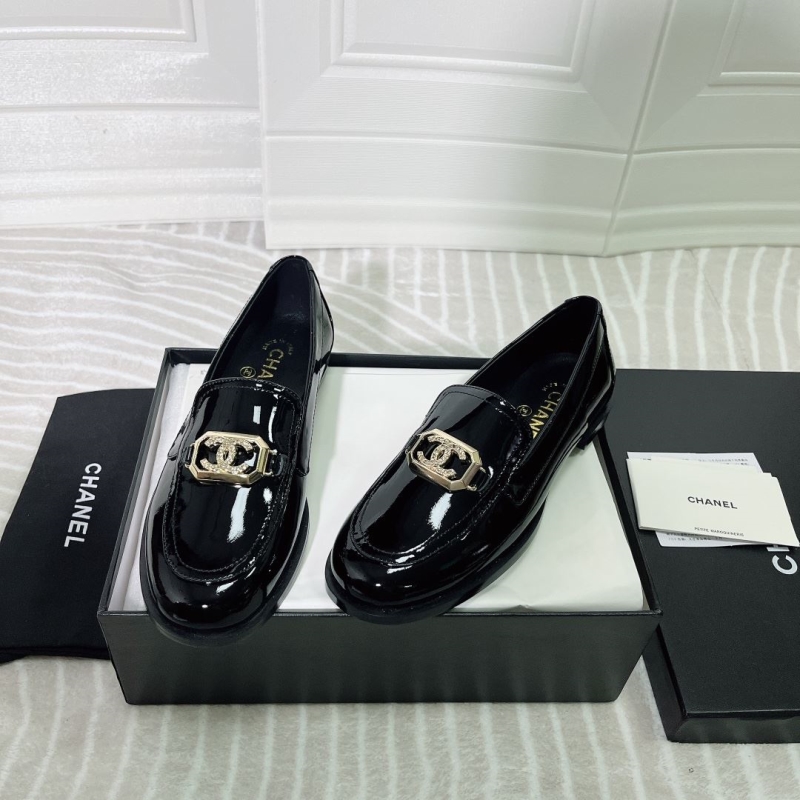 Ch*el leather shoes